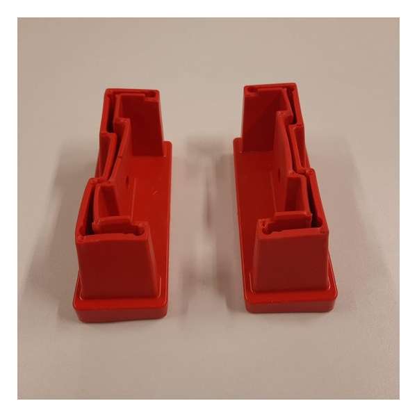 DAS Trapdop – Trapvoet, met Sleuf voor de oploopkant - Links & Rechts Rood DAS Trapdop – Trapvoet, met Sleuf voor de oploopkant - Links & Rechts Rood