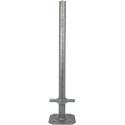 Verstelbare voetspindel 800x38mm, Stalen spindel met voetplaat, Electrolytisch verzinkt staal, GeZu-Impex