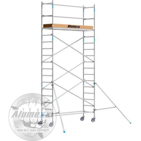 Basic rolsteiger 75 x 6,2m werkhoogte en lengte platform Basic rolsteiger 75 x 6,2m werkhoogte en lengte platform