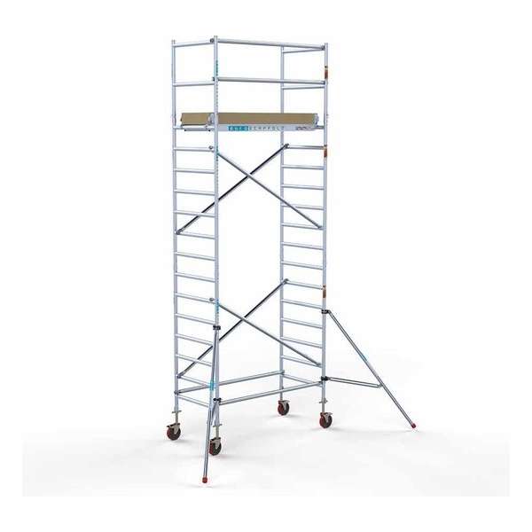 Rolsteiger Basic 90x190 6,2m werkhoogte + extra vloer Rolsteiger Basic 90x190 6,2m werkhoogte + extra vloer