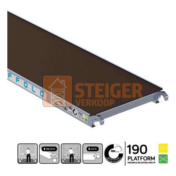 Rolsteiger platform 190 cm zonder luik Rolsteiger platform 190 cm zonder luik