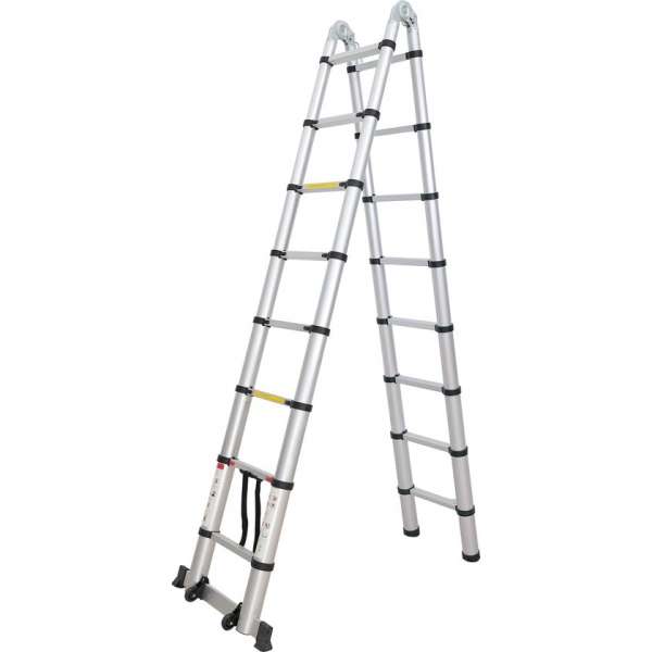 Diggers telescopische ladder, 5,0m , 2x8 treden Diggers telescopische ladder, 5,0m , 2x8 treden