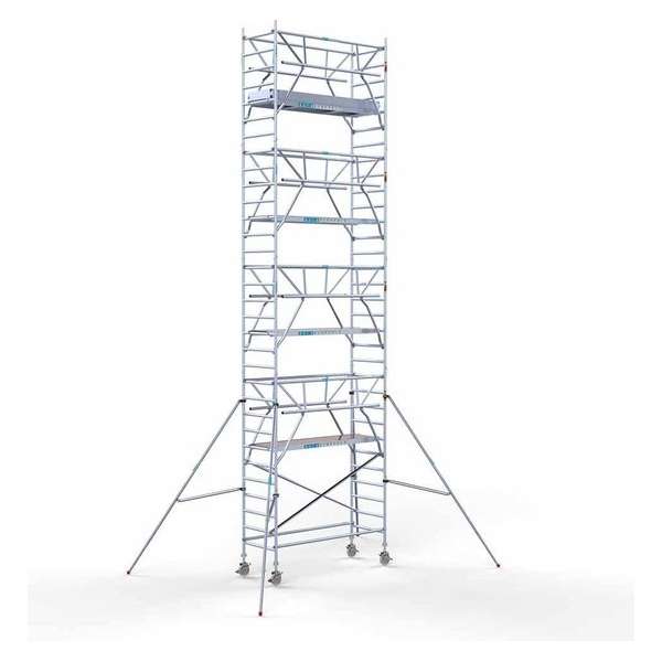 Rolsteiger Standaard 90x250 10,2m werkhoogte carbon vloer + dubbele voorloopleuning Rolsteiger Standaard 90x250 10,2m werkhoogte carbon vloer + dubbele voorloopleuning