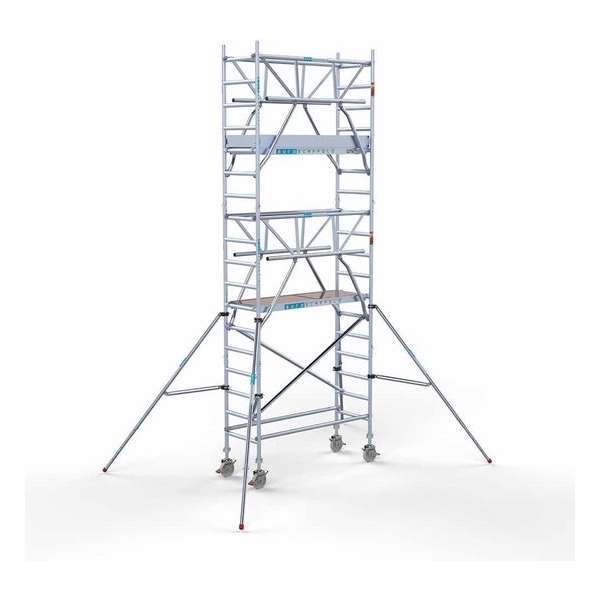 Rolsteiger Standaard 75x190 6,2m werkhoogte carbon vloer + dubbele voorloopleuning Rolsteiger Standaard 75x190 6,2m werkhoogte carbon vloer + dubbele voorloopleuning