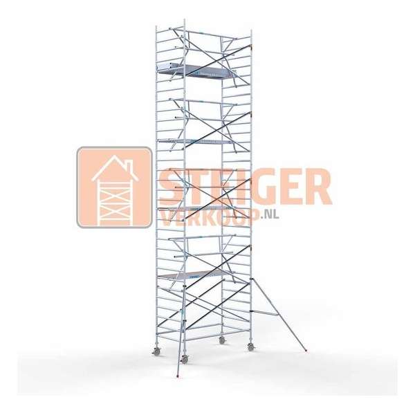 Rolsteiger Standaard 135x250 10,2m werkhoogte + enkele voorloopleuning Rolsteiger Standaard 135x250 10,2m werkhoogte + enkele voorloopleuning