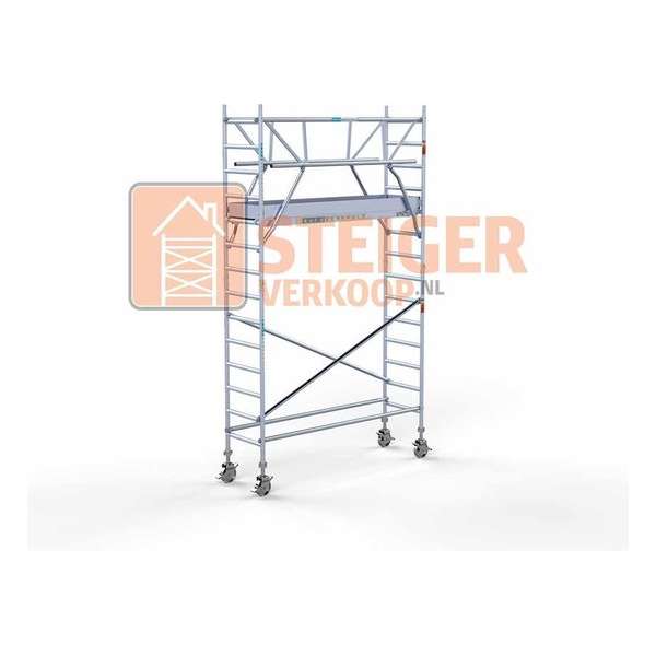 Rolsteiger Standaard 75x250 5,2m werkhoogte + dubbele voorloopleuning Rolsteiger Standaard 75x250 5,2m werkhoogte + dubbele voorloopleuning