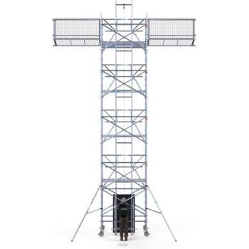 Solar Rolsteiger 135x305x10,2m werkhoogte, inclusief Solar lift, Safeguard dakrandbeveiliging