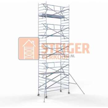 Rolsteiger Standaard 135x305 10,2m werkhoogte carbon vloer + enkele voorloopleuning