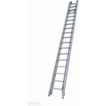 Schuifladder met touw Type E24 gecoat dubbel recht 2x24 sporten + stabiliteitsbalk