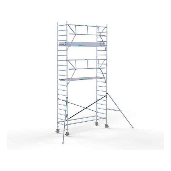 Rolsteiger Standaard 90x305 7,2m werkhoogte carbon vloer + enkele voorloopleuning Rolsteiger Standaard 90x305 7,2m werkhoogte carbon vloer + enkele voorloopleuning