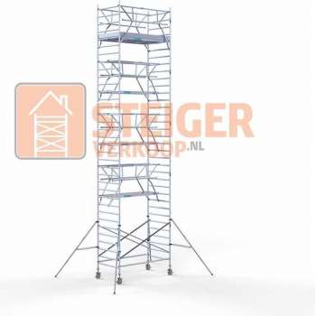 Rolsteiger Standaard 135x250 11,2m werkhoogte carbon vloer + dubbele voorloopleuning