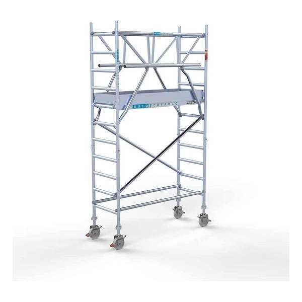 Rolsteiger Standaard 75x190 4,2m werkhoogte carbon vloer + dubbele voorloopleuning Rolsteiger Standaard 75x190 4,2m werkhoogte carbon vloer + dubbele voorloopleuning