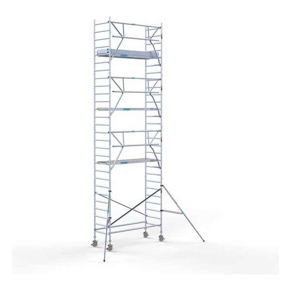 Rolsteiger Standaard 90x250 9,2m werkhoogte + enkele voorloopleuning Rolsteiger Standaard 90x250 9,2m werkhoogte + enkele voorloopleuning