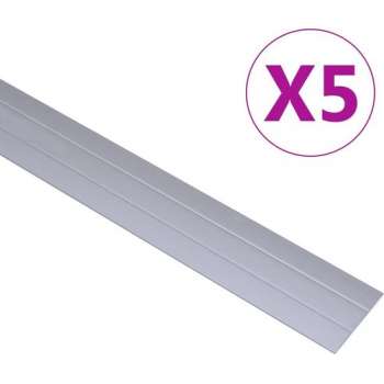 vidaXL Vloerprofielen 5 st 90 cm aluminium zilverkleurig