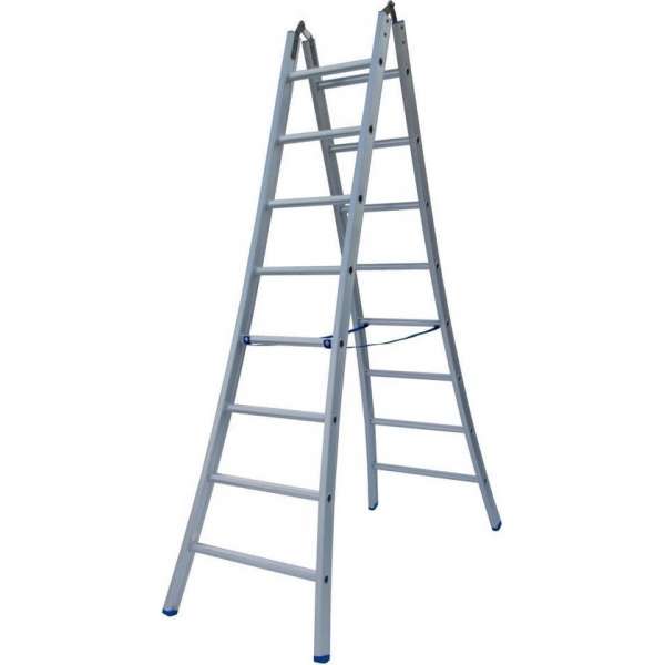 Scharnierladder Type B dubbel uitgebogen 2x8 sporten Scharnierladder Type B dubbel uitgebogen 2x8 sporten