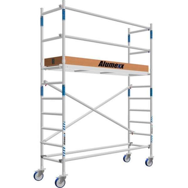 Basic rolsteiger 75 x 4,2m werkhoogte en lengte platform Basic rolsteiger 75 x 4,2m werkhoogte en lengte platform
