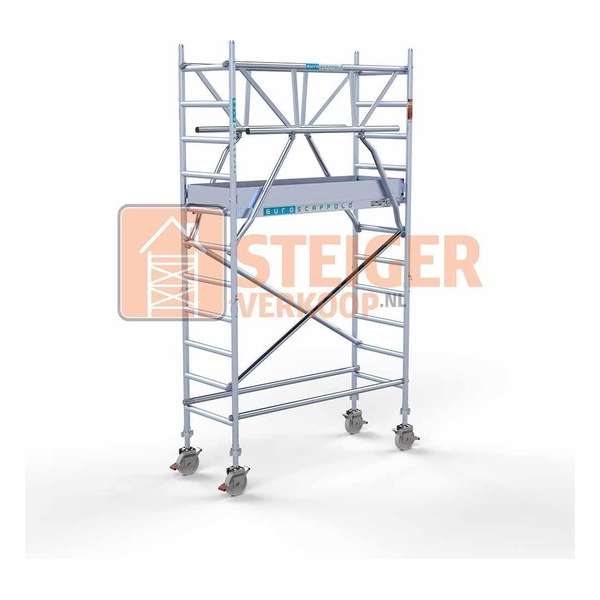 Rolsteiger Standaard 75x190 4,2m werkhoogte + dubbele voorloopleuning Rolsteiger Standaard 75x190 4,2m werkhoogte + dubbele voorloopleuning