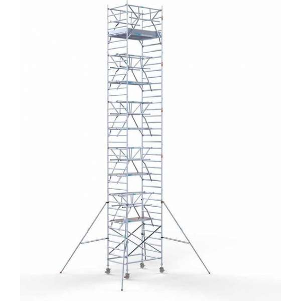 Rolsteiger Standaard 135x190 12,2m werkhoogte + dubbele voorloopleuning Rolsteiger Standaard 135x190 12,2m werkhoogte + dubbele voorloopleuning