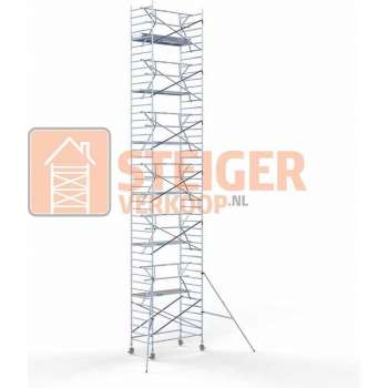 Rolsteiger Standaard 135x250 14,2m werkhoogte carbon vloer + enkele voorloopleuning