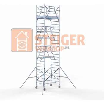Rolsteiger Standaard 135x190 9,2m werkhoogte carbon vloer + dubbele voorloopleuning