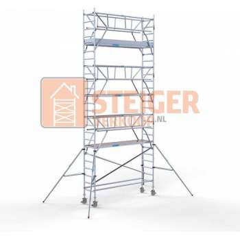 Rolsteiger Standaard 75x305 8,2m werkhoogte + dubbele voorloopleuning