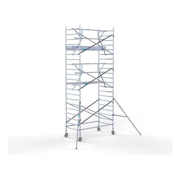 Rolsteiger Standaard 135x250 7,2m werkhoogte + enkele voorloopleuning Rolsteiger Standaard 135x250 7,2m werkhoogte + enkele voorloopleuning