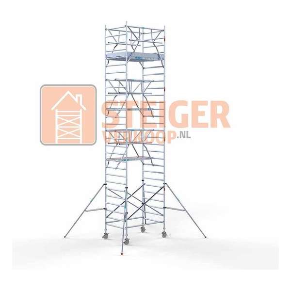 Rolsteiger Standaard 135x190 9,2m werkhoogte + dubbele voorloopleuning Rolsteiger Standaard 135x190 9,2m werkhoogte + dubbele voorloopleuning