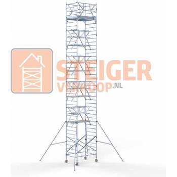 Rolsteiger Standaard 135x190 13,2m werkhoogte carbon vloer + dubbele voorloopleuning