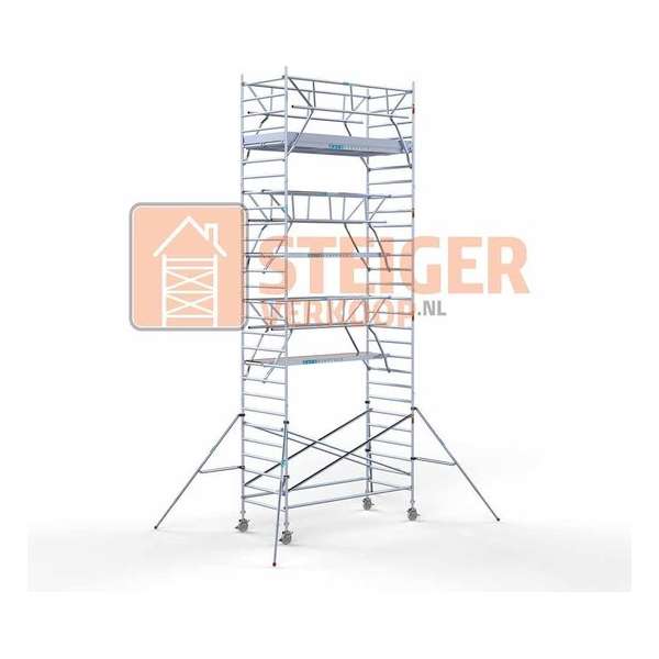 Rolsteiger Standaard 135x305 9,2m werkhoogte + dubbele voorloopleuning Rolsteiger Standaard 135x305 9,2m werkhoogte + dubbele voorloopleuning