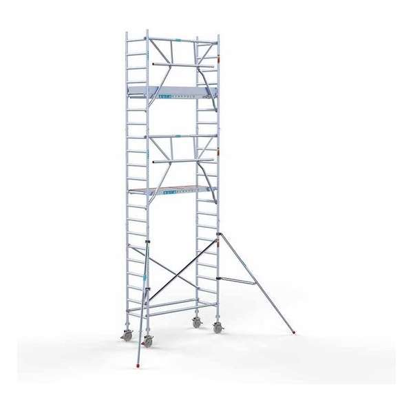 Rolsteiger Standaard 75x190 7,2m werkhoogte + enkele voorloopleuning Rolsteiger Standaard 75x190 7,2m werkhoogte + enkele voorloopleuning