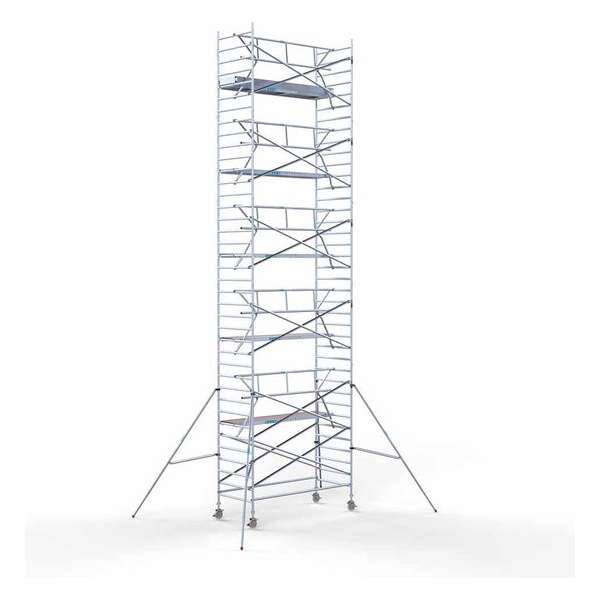 Rolsteiger Standaard 135x305 12,2m werkhoogte carbon vloer + enkele voorloopleuning Rolsteiger Standaard 135x305 12,2m werkhoogte carbon vloer + enkele voorloopleuning