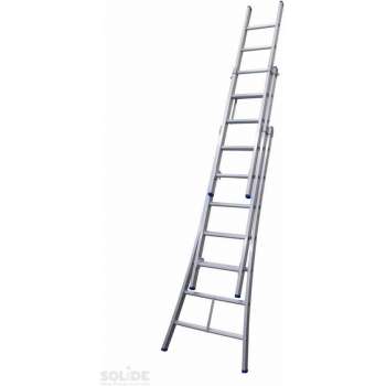 Ladder Type D gecoat driedelig uitgebogen 3x7 sporten