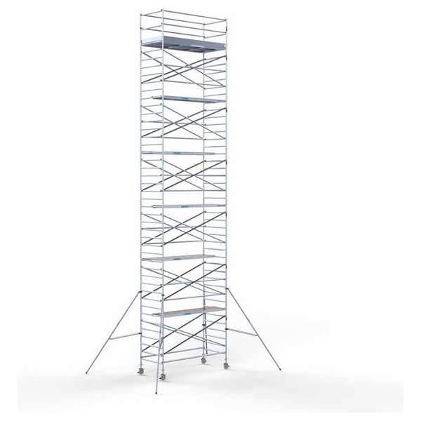 Rolsteiger Standaard 135x250 14,2m werkhoogte carbon vloer + dubbele voorloopleuning Rolsteiger Standaard 135x250 14,2m werkhoogte carbon vloer + dubbele voorloopleuning