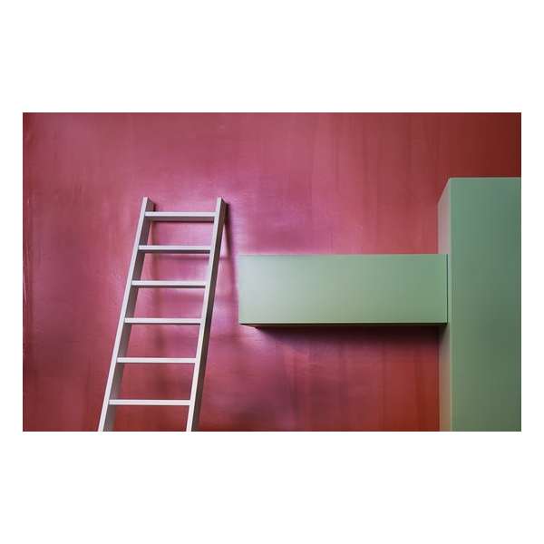 Houten steektrap | eiken wit - 9 treden (171 cm) Houten steektrap | eiken wit - 9 treden (171 cm)