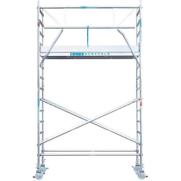 Rolsteiger Standaard 75x190 5,2m werkhoogte + enkele voorloopleuning Rolsteiger Standaard 75x190 5,2m werkhoogte + enkele voorloopleuning