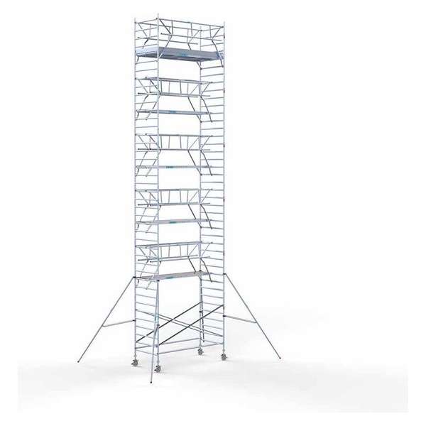 Rolsteiger Standaard 135x305 13,2m werkhoogte carbon vloer + dubbele voorloopleuning Rolsteiger Standaard 135x305 13,2m werkhoogte carbon vloer + dubbele voorloopleuning