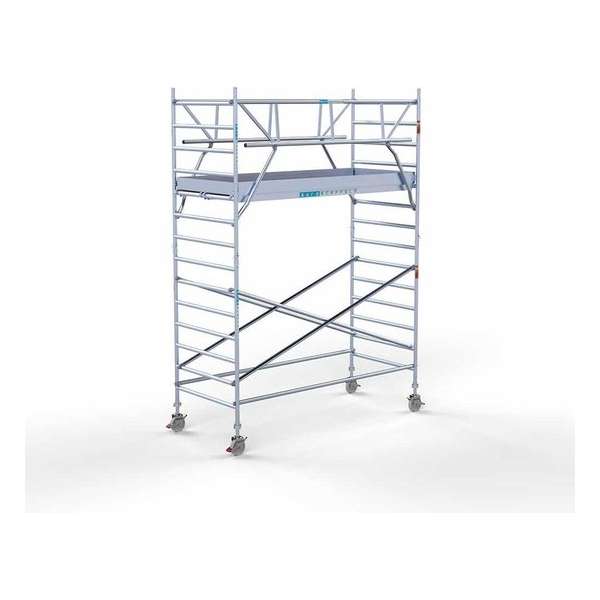 Rolsteiger Standaard 135x305 5,2m werkhoogte + dubbele voorloopleuning Rolsteiger Standaard 135x305 5,2m werkhoogte + dubbele voorloopleuning