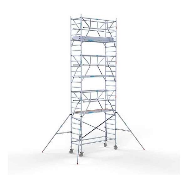 Rolsteiger Standaard 90x250 8,2m werkhoogte carbon vloer + dubbele voorloopleuning Rolsteiger Standaard 90x250 8,2m werkhoogte carbon vloer + dubbele voorloopleuning