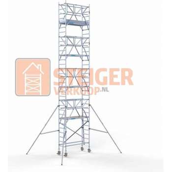 Rolsteiger Standaard 75x190 10,2m werkhoogte + dubbele voorloopleuning