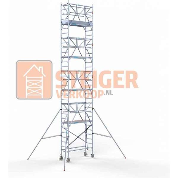 Rolsteiger Standaard 75x190 10,2m werkhoogte + dubbele voorloopleuning Rolsteiger Standaard 75x190 10,2m werkhoogte + dubbele voorloopleuning