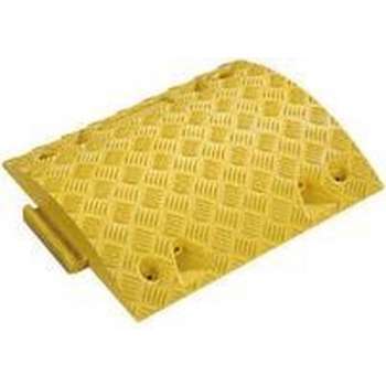 Middeldeel voor Tempo-Stopp-drempel, met verbindingsstuk, geel, pvc 420 x 500 x 75 mm Geel