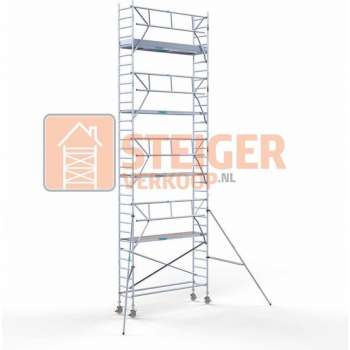 Rolsteiger Standaard 75x305 10,2m werkhoogte carbon vloer + enkele voorloopleuning