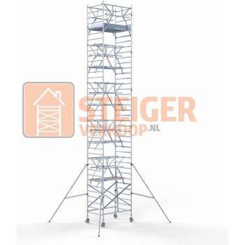 Rolsteiger Standaard 135x190 12,2m werkhoogte carbon vloer + dubbele voorloopleuning