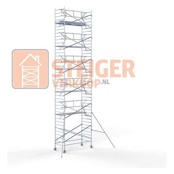 Rolsteiger Standaard 135x305 13,2m werkhoogte + enkele voorloopleuning Rolsteiger Standaard 135x305 13,2m werkhoogte + enkele voorloopleuning