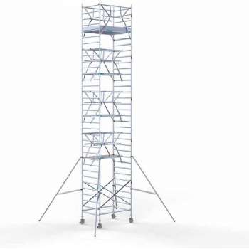 Rolsteiger Standaard 135x190 11,2m werkhoogte carbon vloer + dubbele voorloopleuning