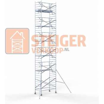 Rolsteiger Standaard 135x250 13,2m werkhoogte carbon vloer + enkele voorloopleuning