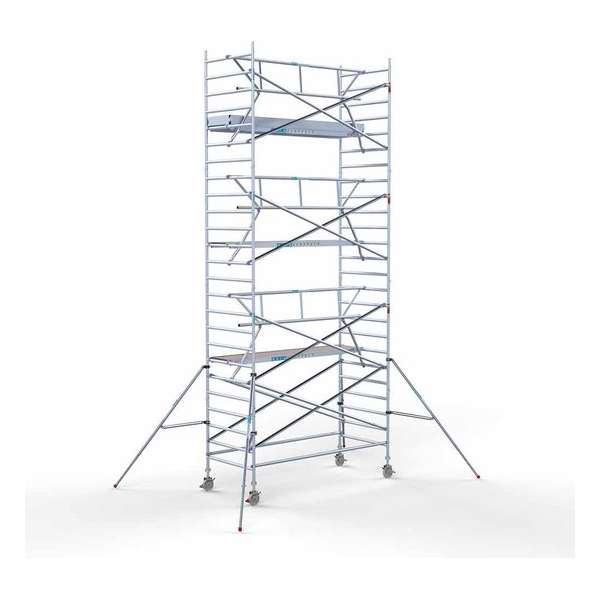 Rolsteiger Standaard 135x305 8,2m werkhoogte carbon vloer + enkele voorloopleuning Rolsteiger Standaard 135x305 8,2m werkhoogte carbon vloer + enkele voorloopleuning