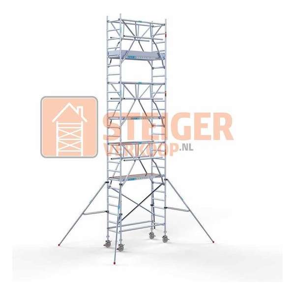 Rolsteiger Standaard 75x190 8,2m werkhoogte + dubbele voorloopleuning Rolsteiger Standaard 75x190 8,2m werkhoogte + dubbele voorloopleuning