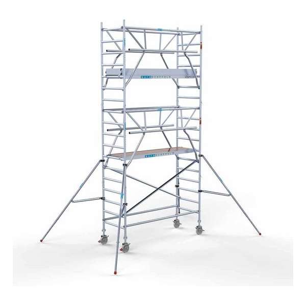 Rolsteiger Standaard 90x250 6,2m werkhoogte + dubbele voorloopleuning Rolsteiger Standaard 90x250 6,2m werkhoogte + dubbele voorloopleuning