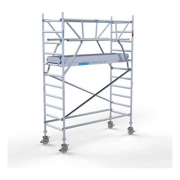 Rolsteiger Standaard 90x250 4,2m werkhoogte carbon vloer + dubbele voorloopleuning Rolsteiger Standaard 90x250 4,2m werkhoogte carbon vloer + dubbele voorloopleuning